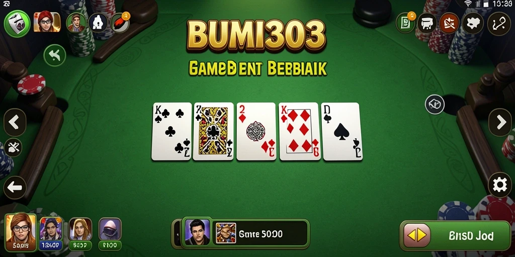 Tampilan seru dari game Domino BUMI303 saat dimainkan.