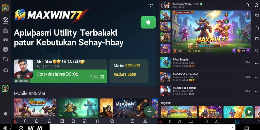 Tampilan utama aplikasi MAXWIN77 yang memudahkan pengguna.