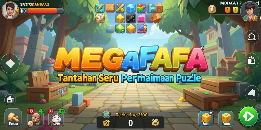 Screenshot gameplay <strong>MEGAFAFA</strong> menampilkan momen seru saat menyelesaikan puzzle.