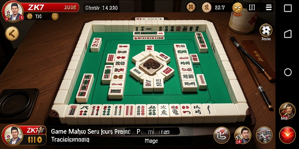 Tampilan gameplay ZK7 yang menampilkan strategi Mahjong yang seru.